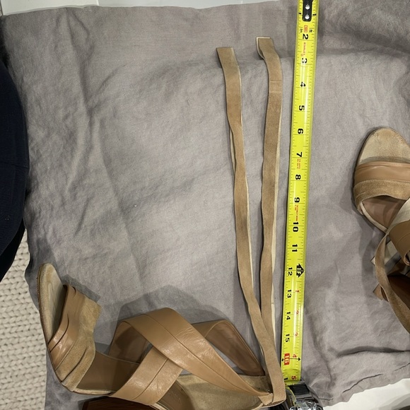 VINCE wrap sandals with chunky wooden heel - Picture 6 of 6